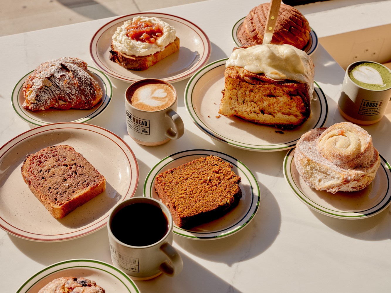 Assorted brunch dishes at Lodge Bread Company.
