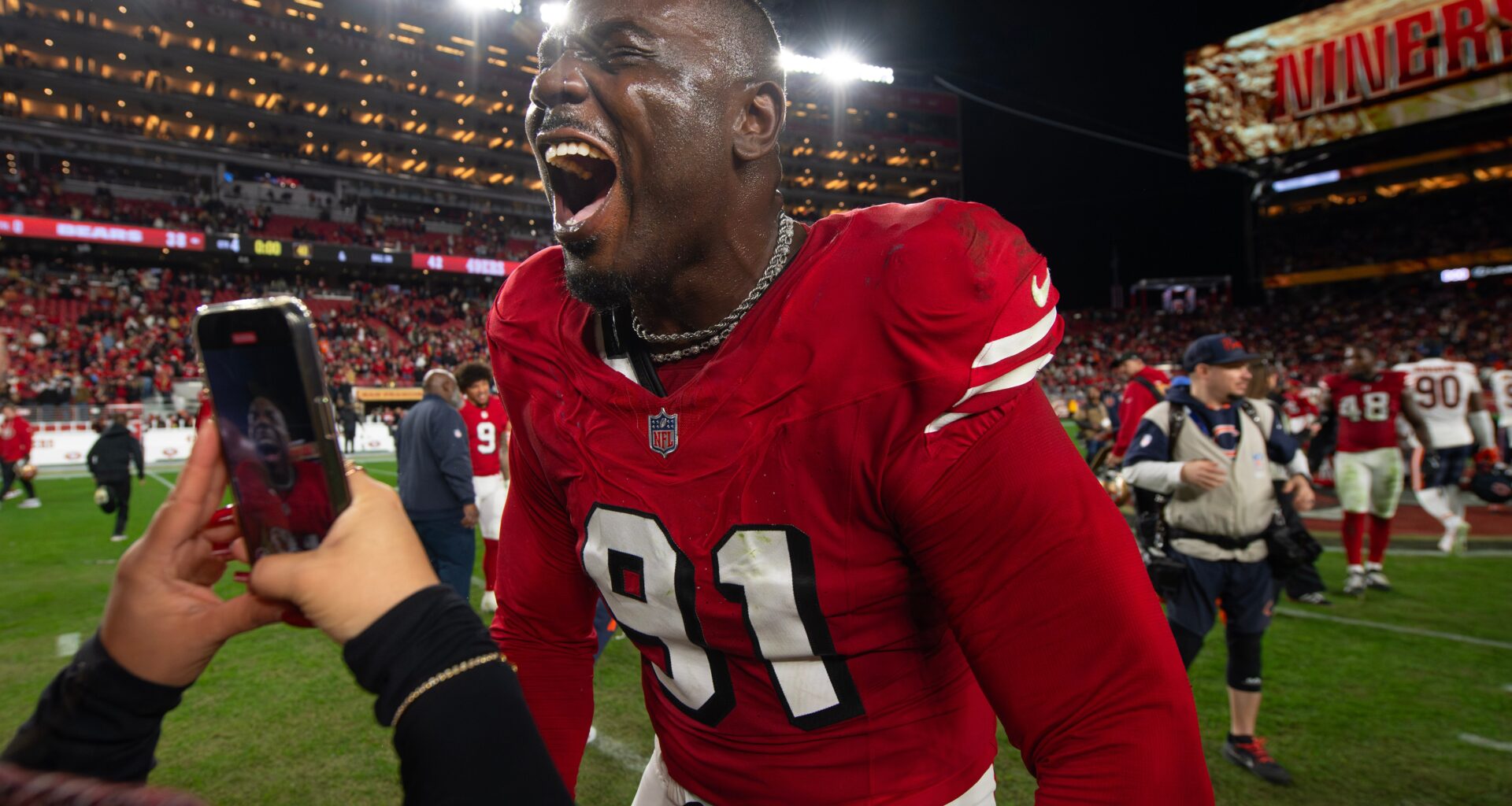 49ers' Sam Okuayinonu excited for another Australia adventure