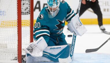San Jose Sharks lose to Vegas Golden Knights. Carter Hart