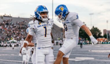 San Jose State bounces back to beat Eastern Michigan 27-21 on Weaver's TD pass to Hoch