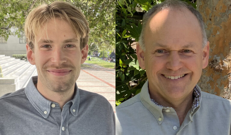 headshots of two men smiling