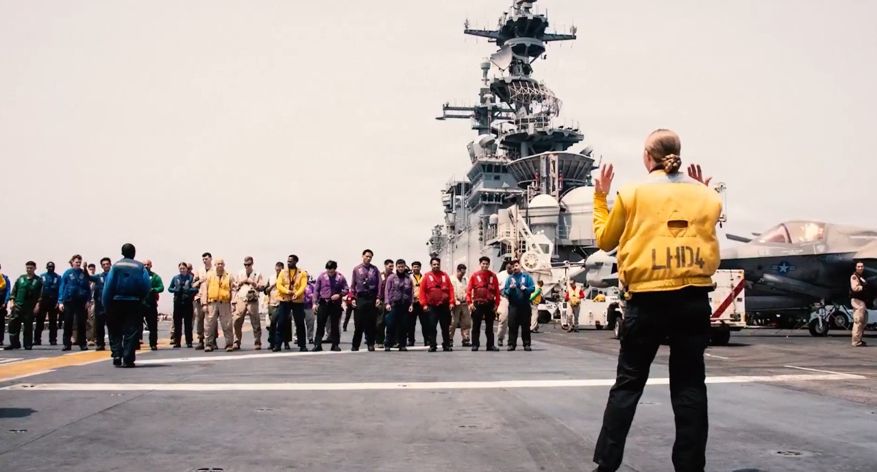 Navy video shows life aboard USS Boxer as it enforces Iran blockade