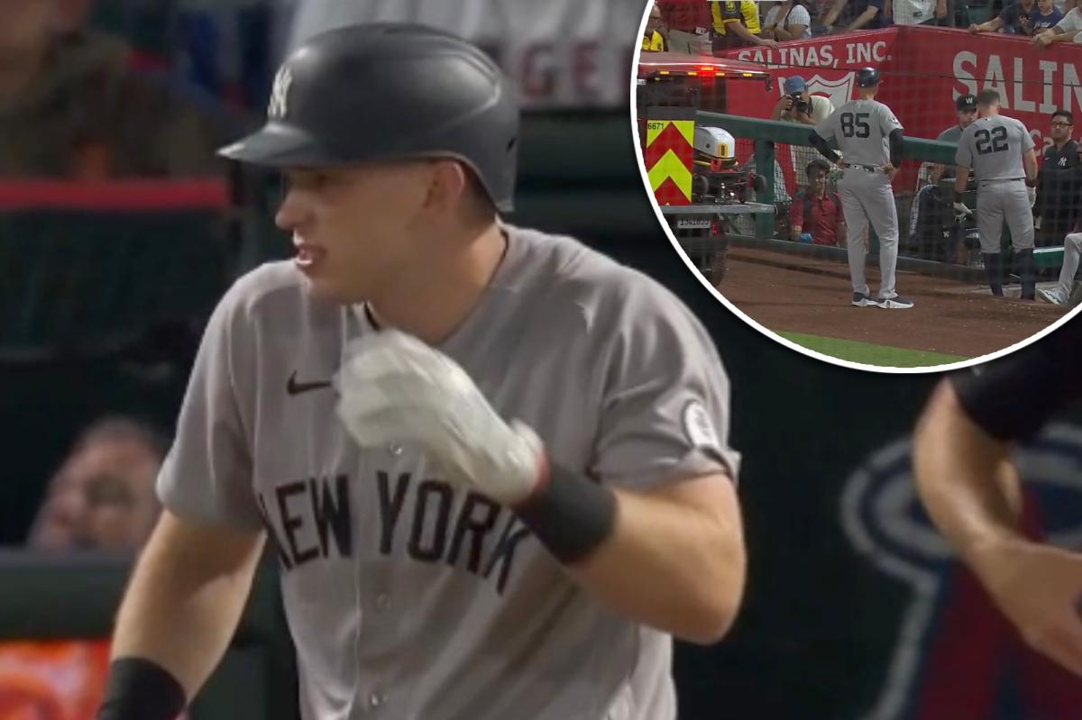 Yankees' Ben Rice injures person in camera well with foul ball in scary scene