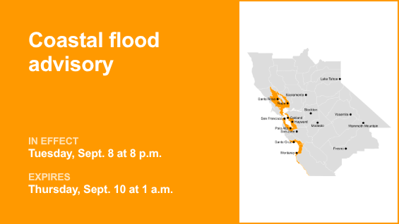 Coastal flood advisory for Northern California until 1 a.m. Thursday – The Mercury News