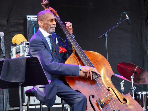 Ferndale native Ron Carter performs Monday, Sept. 7 during the 47th annual Detroit Jazz Festival at Hart Plaza (Photo by Charlie Hunt)