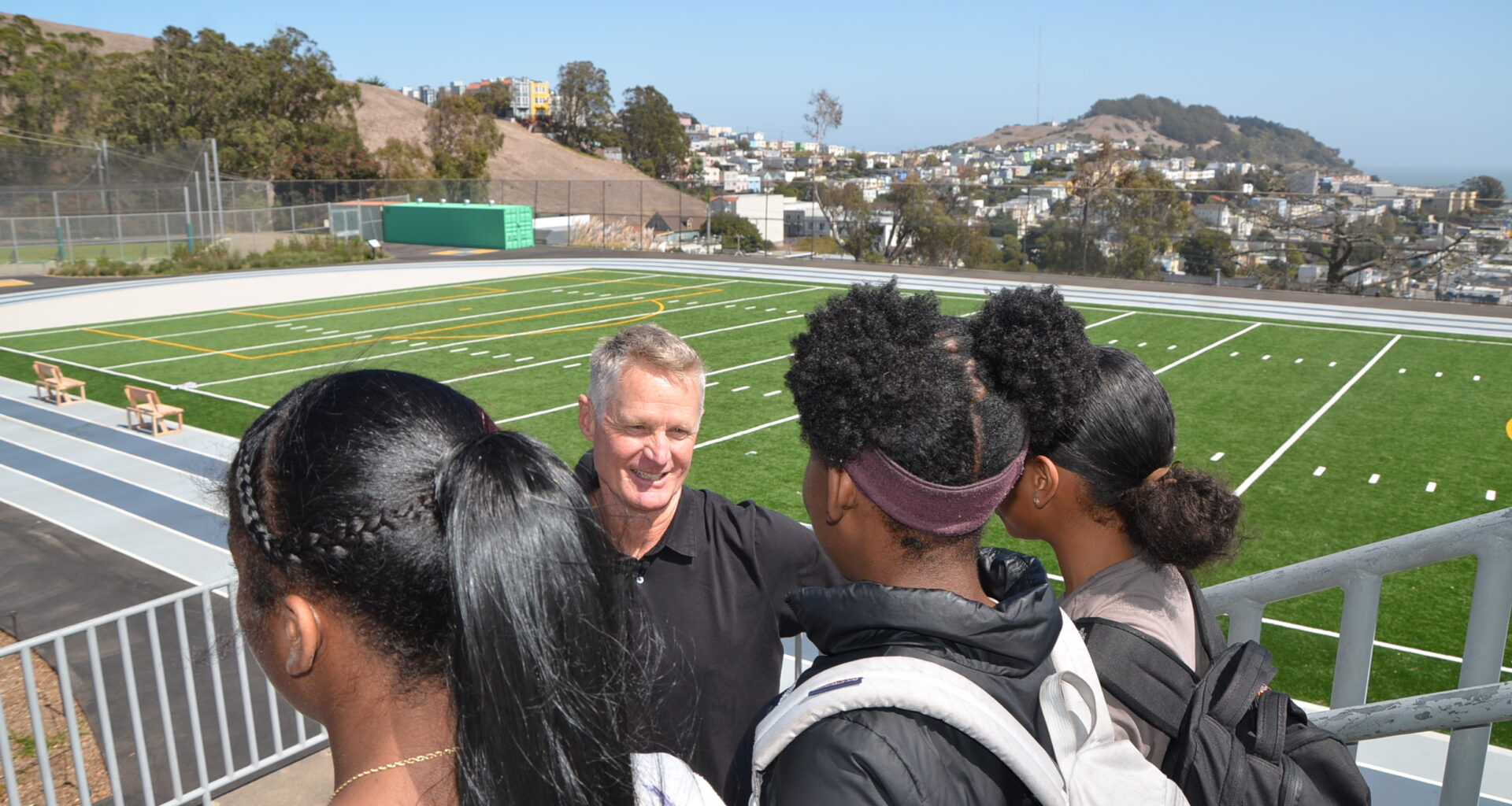 Steve Kerr visits San Francisco’s Visitation Valley Middle School