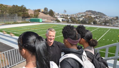 Steve Kerr visits San Francisco’s Visitation Valley Middle School