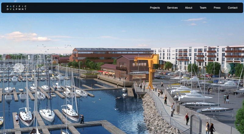 Artist rendering of the proposed dry storage area submitted by the Alameda Marina developers to the Alameda City Council.