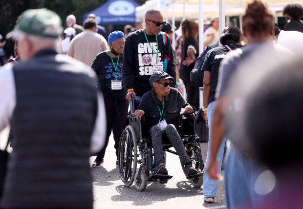 Seniors check out the informational booths during the 23rd Annual Healthy Living Festival at the Oakland Zoo in Oakland, Calif., on Thursday, Sept. 24, 2026. (Jane Tyska/Bay Area News Group)