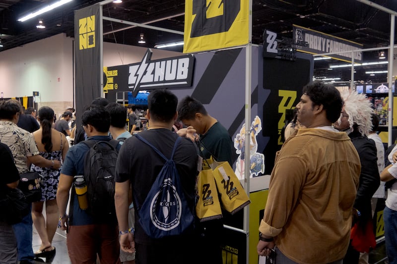 Video game booth at a convention
