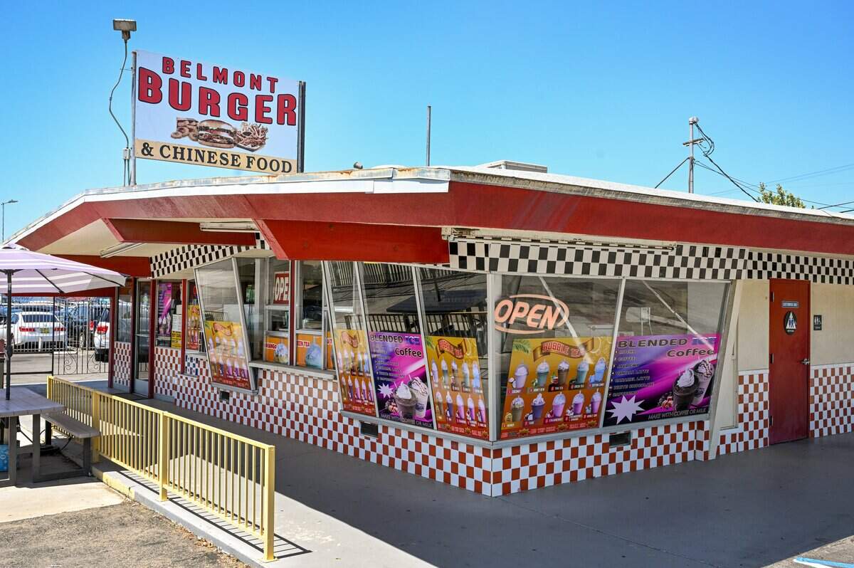 Belmont Burger is a burger stand that also has Chinese food and is located on Belmont between Cedar and Maple avenues.