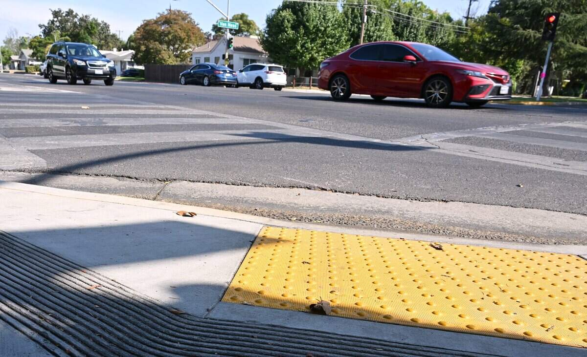 The intersection of Clinton Avenue and Van Ness Boulevard will be upgraded by the city including removal of existing sidewalk trees to clear visibility of the intersection and crosswalks