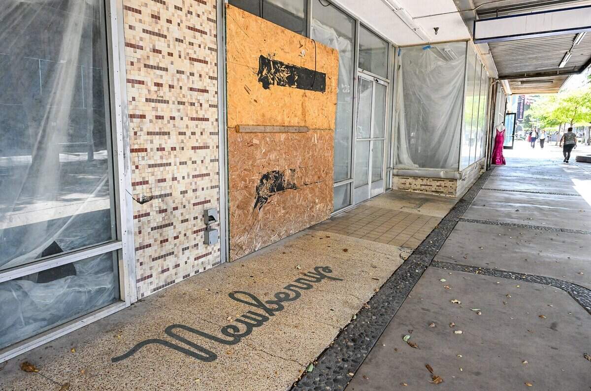Boarded up windows are shown on the former Newberry's department store on Fulton Street in downtown Fresno. Many buildings in the downtown area are available for sale or lease and a property owner says the market there is really good. But a lot of work is needed: more parking, more engagement between the city and businesses that could open locations in those spaces.