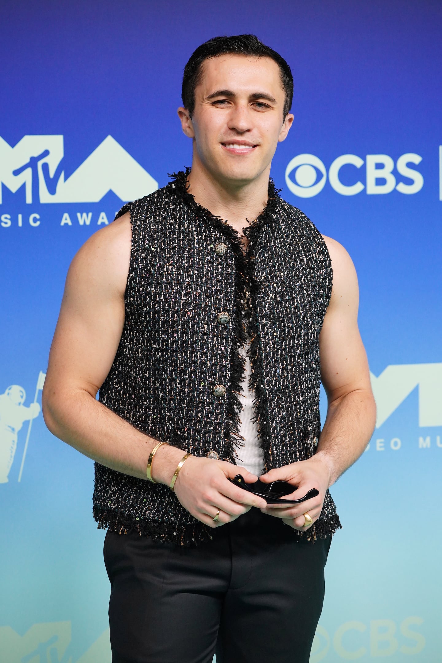 Chris Olsen arrived at the MTV Video Music Awards on Sunday at the Peacock Theater in Los Angeles.