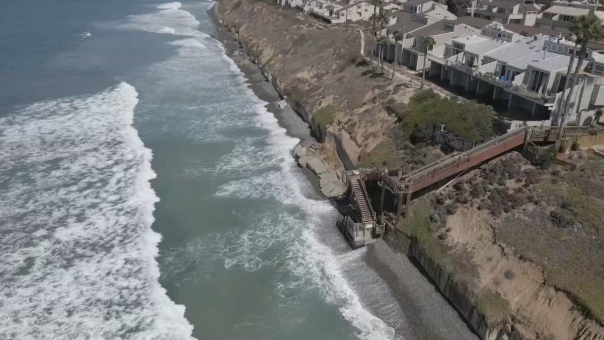Encinitas’s Grandview Beach stairs close again after bluff collapse, despite $1M repair project – NBC 7 San Diego