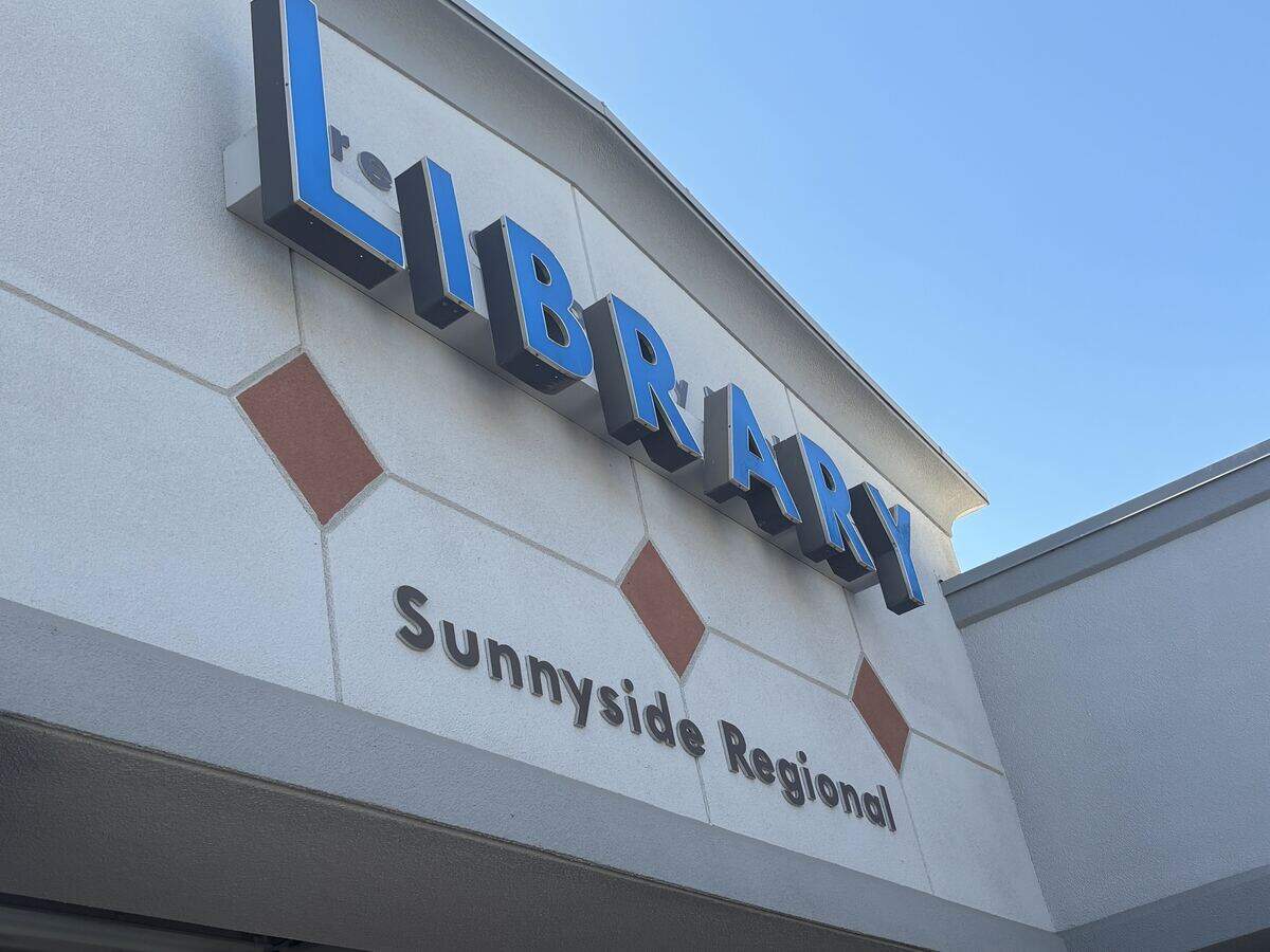 Employees and supporters of the Fresno County Library gathered at the Sunnyside Regional location on Monday, Sept. 28, 2026, to speak out against the potential of turning the public library’s catalog over to a private company.