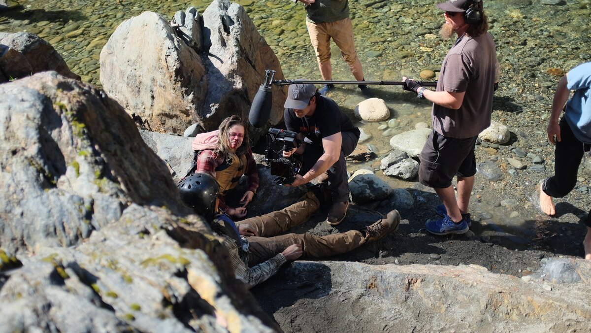 The crew of the movie “Redemption River” films on the American River in Placer County.