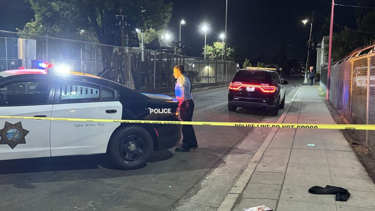 Police blocked off an area by Dickey Playground on Saturday, Sept. 19, 2026 after a pedestrian was hit by a vehicle.