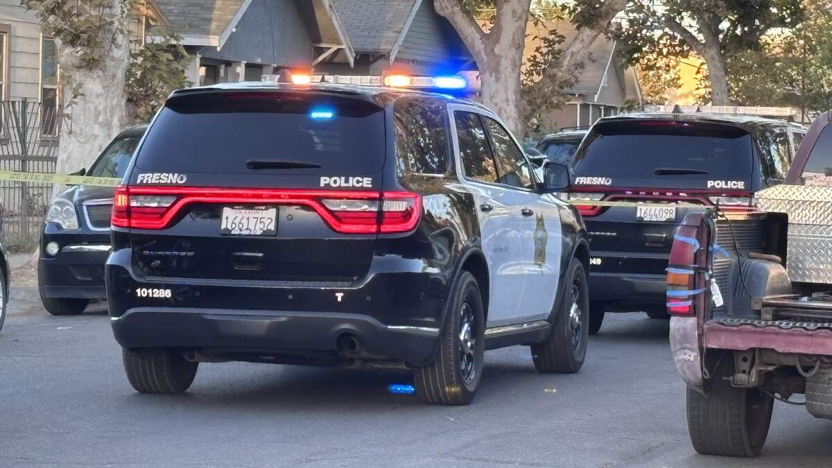 Officers responded to the large fight on East Lewis Avenue, near Fresno Street on Friday, Sept. 25, 2026. Officers responded to the large fight on East Lewis Avenue, near Fresno Street on Friday, Sept. 25, 2026.