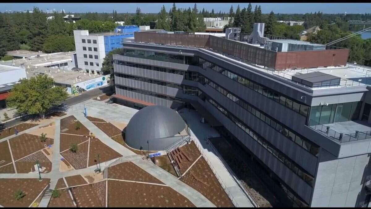 The Ernest E. Tschannen Science Complex at Sacramento State opened in 2019. Tschannen, who donated $9 million toward the $91 million building, died at 101.