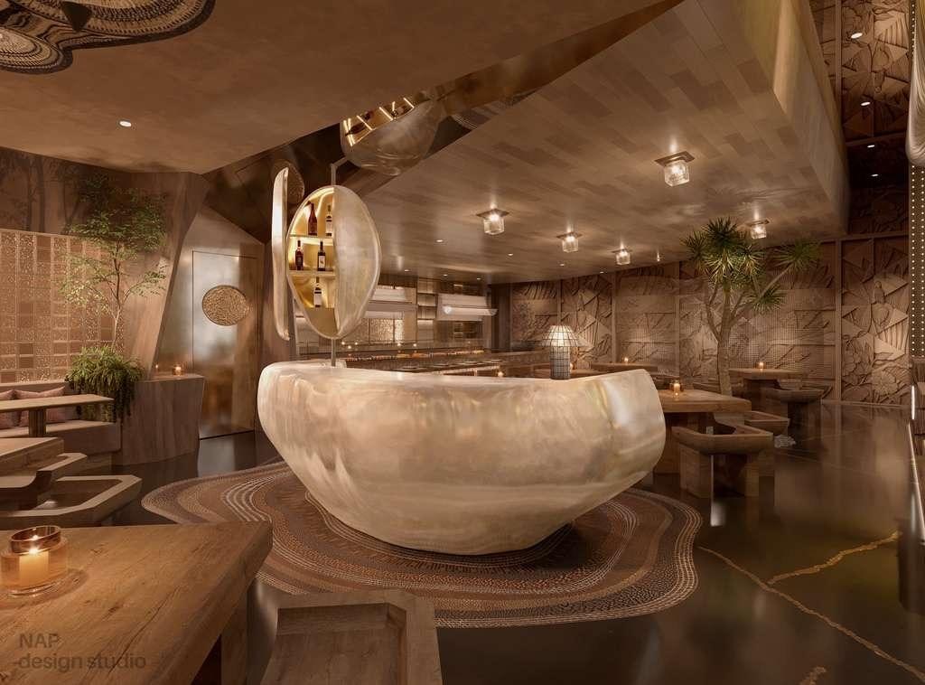 Rendering for Kozo Los Angeles on the Sunset Strip.
