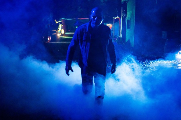 A zombie character approaches the back of the Haunted Hayride during the world-famous Halloween attraction in Los Angeles on Saturday, Oct. 18, 2025. The event returns Sept. 18-Nov. 1. (Photo by Mark Savage, Contributing Photographer)