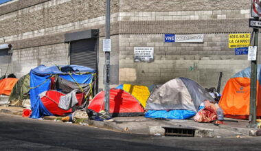 Homeless tents in Los Angeles Skid Row., Photo Date: 7/8/2018