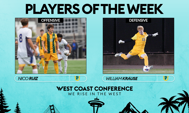 San Francisco Sweeps West Coast Conference Men's Soccer Players Of The Week