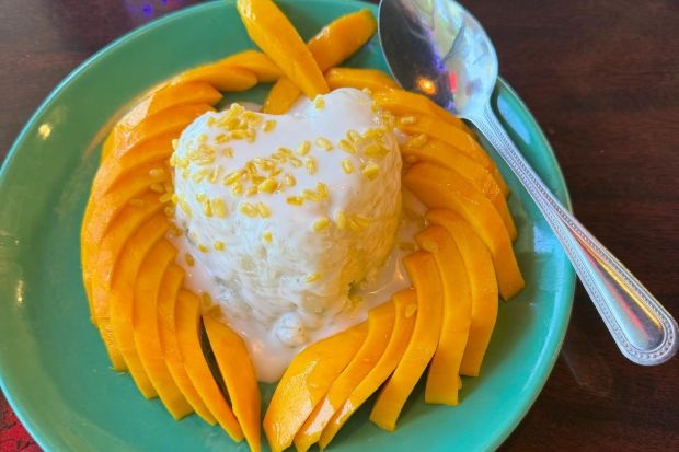 Mango Sticky Rice from Thai Diamond Bar.B.Q in Rancho Cucamonga (Jordan B Darling, SCNG)