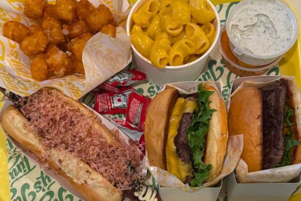 A platter of goodness from chef Sang Yoon's Tiny's Burger in Costa Mesa. (Photo by Brock Keeling, Orange County Register/SCNG)