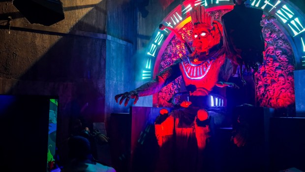 The Unearthed haunted maze during Knott's Scary Farm at Knott's Berry Farm. (Photo by Brady MacDonald, Orange County Register/SCNG)