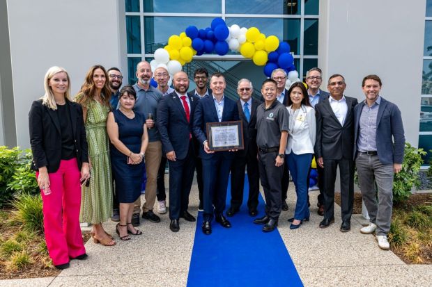 Company and city officials turned out Aug. 27 for the grand opening of SpyGlass Pharma's 33,000-square-foot headquarters in Irvine. The biopharmaceutical company, which went public in February 2026, specializes in clinical-stage eyecare treatments, including those for glaucoma. (Photo courtesy of SpyGlass Pharma)