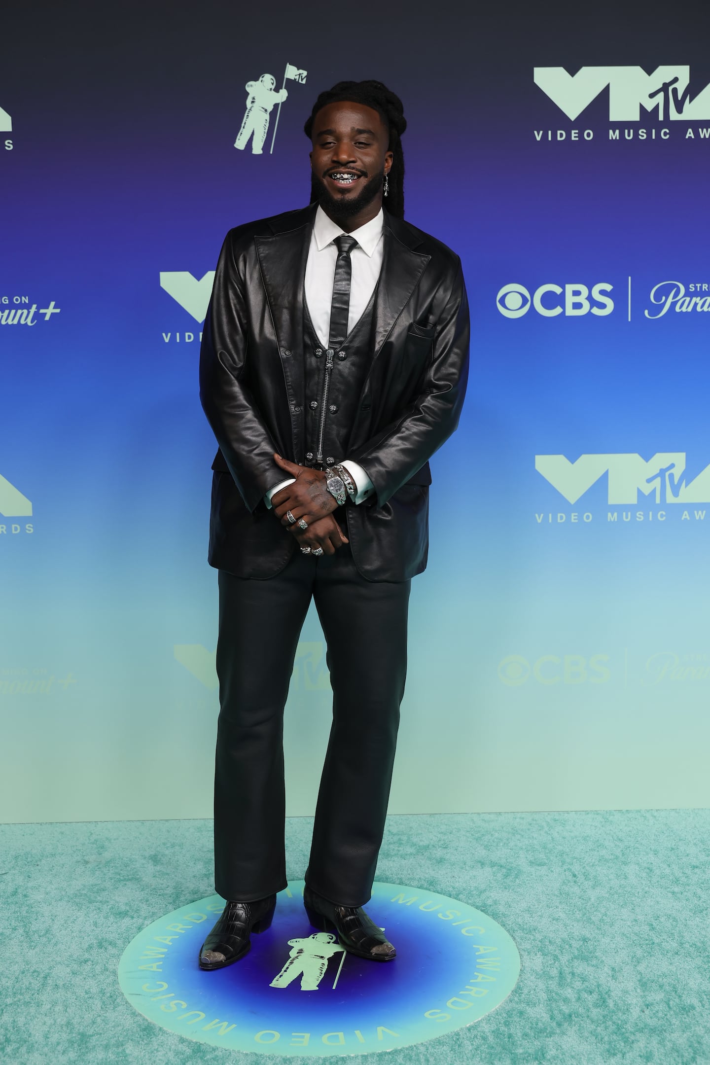 Shaboozey attended the MTV Video Music Awards at the Peacock Theater in Los Angeles on Sept. 27.