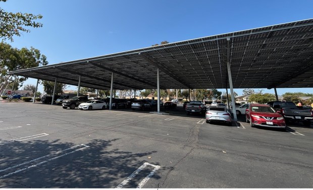 The Ramona Albertsons solar canopies will help reduce the store's reliance on traditional energy sources, support the store's environmental goals and provide shaded parking for customers. (Courtesy Albertsons Companies)