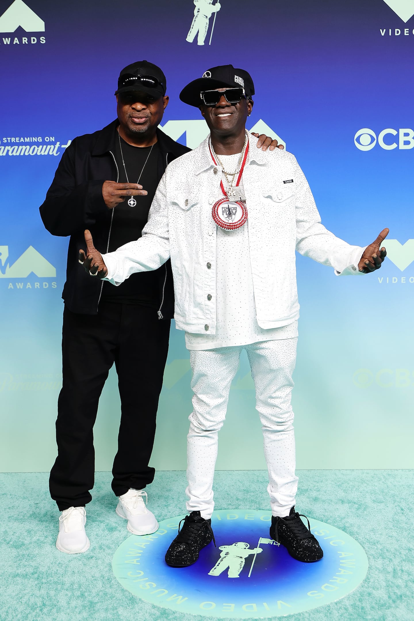 From left: Chuck D and Flavor Flav attended the MTV Video Music Awards at the Peacock Theater in Los Angeles on Sept. 27.