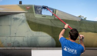 See how Aerospace Museum of California’s planes get cleaned