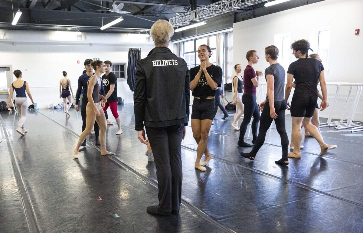 New Sacramento Ballet Artistic Director Tiit Helimets is thanked after a dance class at Clara Studios on Wednesday.