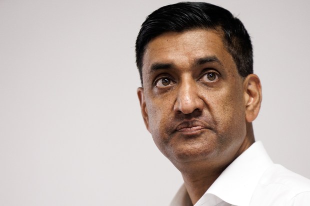 U.S. Rep. Ro Khanna (D-Calif.) speaks during a rally for Prop 40, also known as the "Billionaire Tax," at the South Bay Labor Council headquarters on Aug. 18, 2026, in San Jose, Calif. (Dai Sugano/Bay Area News Group)