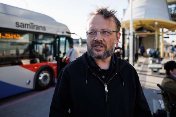 Andy Nikolaeff of San Francisco speaks during an interview at Millbrae Station on Sept. 17, 2026, in Millbrae, Calif. (Dai Sugano/Bay Area News Group)