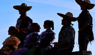 Los Lupeños de San José folklórico dancers strike a pose at UC Santa Cruz – Santa Cruz Sentinel
