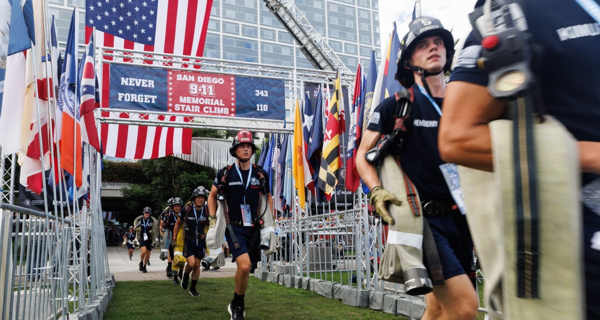 Nearly 1,000 firefighters and civilians remember 9/11 with San Diego hotel stair climb – San Diego Union-Tribune