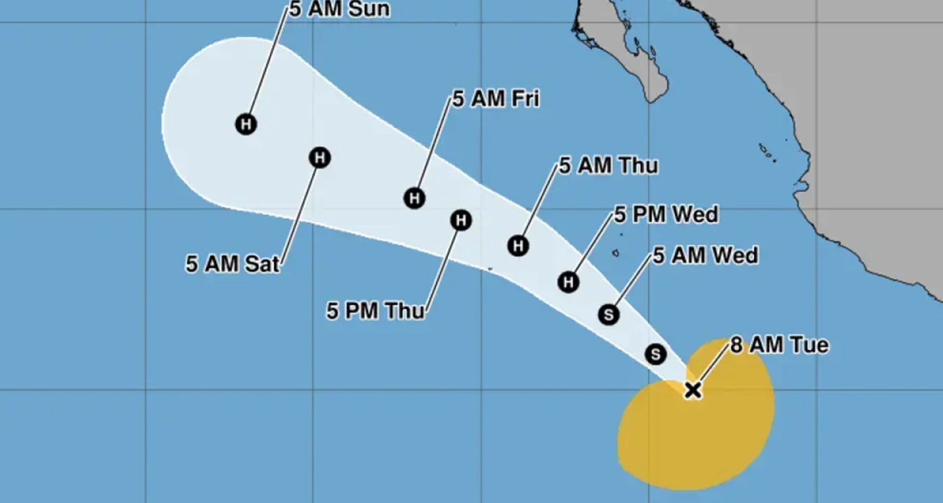 Marie will become a hurricane Wednesday and could send dangerous surf to San Diego County this weekend – San Diego Union-Tribune