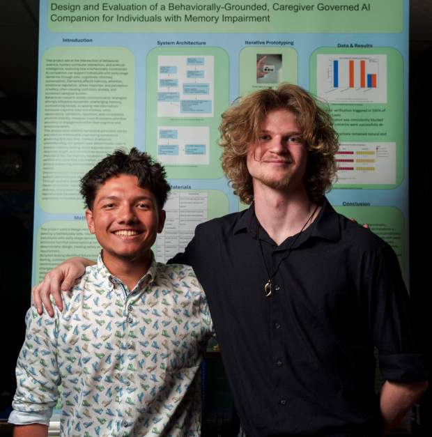 Ronald Wyatt, left, and Giles Del Priore at Eastlake High School on Thursday, August 13, 2026, in Chula Vista. (Brandon Pollard / The San Diego Union-Tribune)