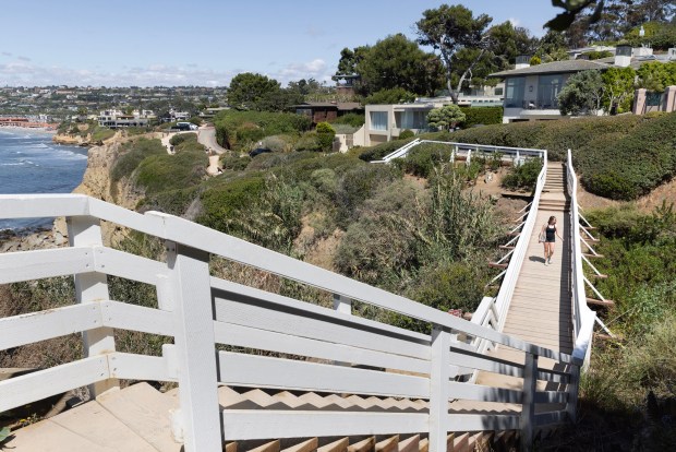La Jolla's Coast Walk Bridge on Friday, May 29, 2026, in La Jolla. (Luke Johnson / The San Diego Union-Tribune)