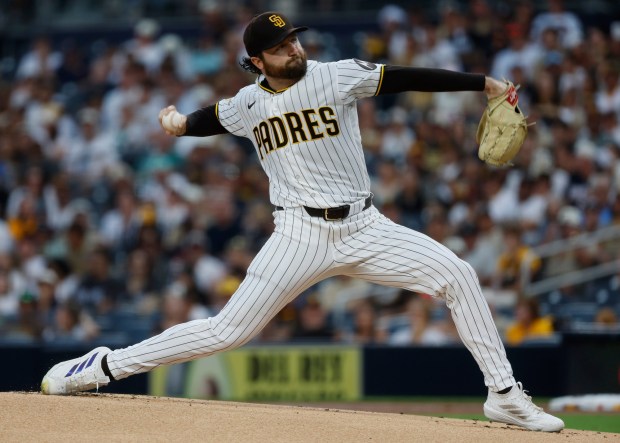 Casey Mize of the San Diego Padres pitches against the Washington Nationals at Petco Park on September 8, 2026 in San Diego, CA. (K.C. Alfred / The San Diego Union-Tribune)