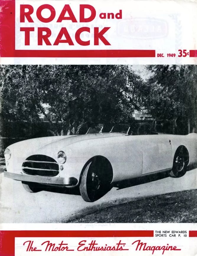 1949 Road Track Magazine Cover