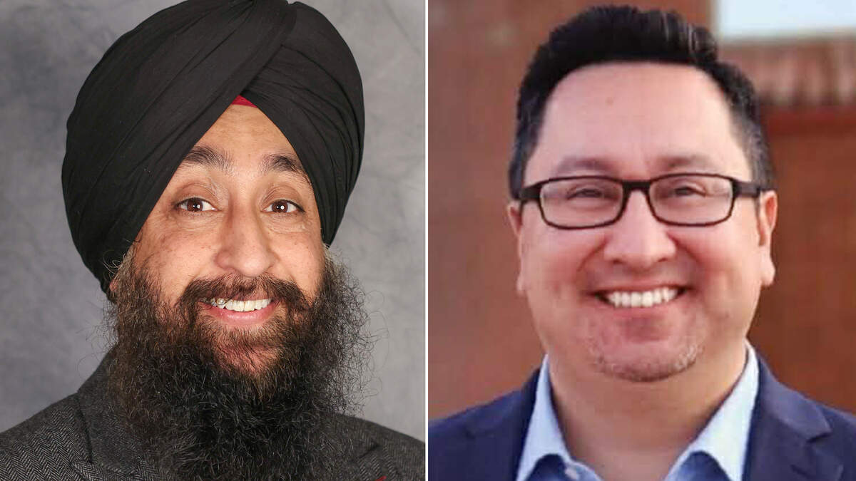 Fresno City Council District 1 candidates Naindeep Singh, left, and Rob Fuentes. Fresno City Council District 1 candidates Naindeep Singh, left, and Rob Fuentes.