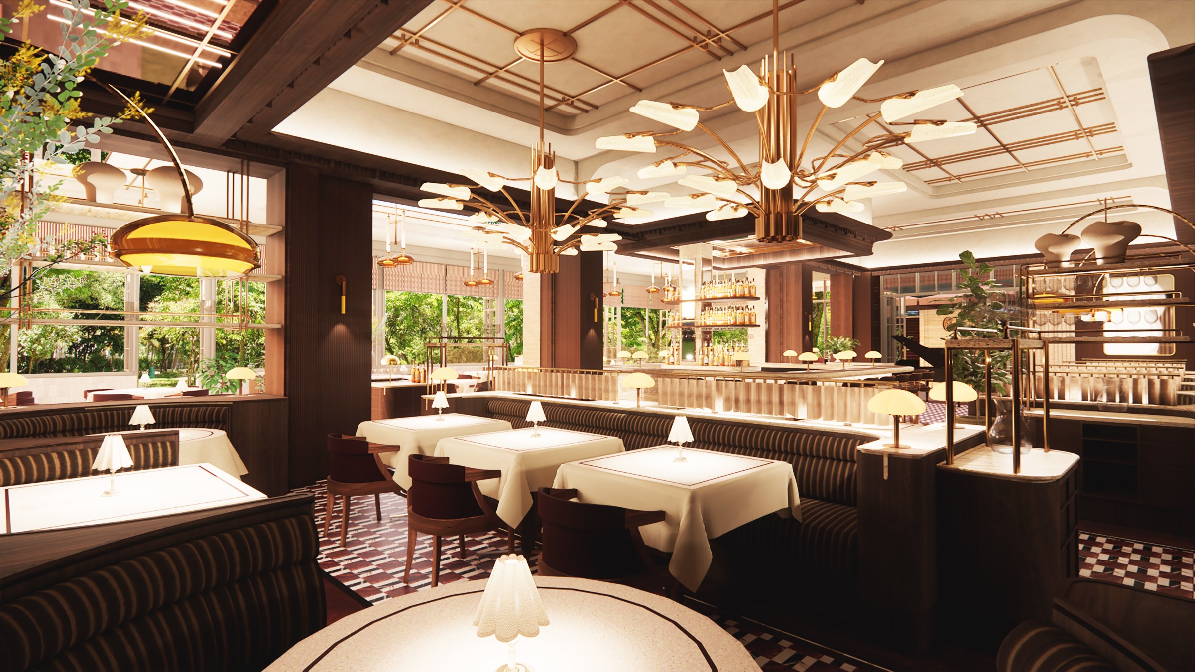 Renderings of Spacca Tutto in the Palisades Village.