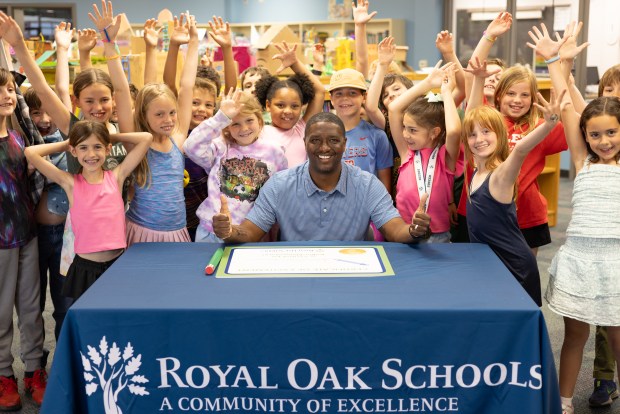 Stephan Henning feels the support of Keller Elementary in Royal Oak after being named the new principal.Photo courtesy ROSD