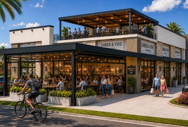 Oakland Village's approval allows up to three rooftop patios, giving prospective restaurant tenants the option to add dining above street level. (Oakland Town Center LLC)